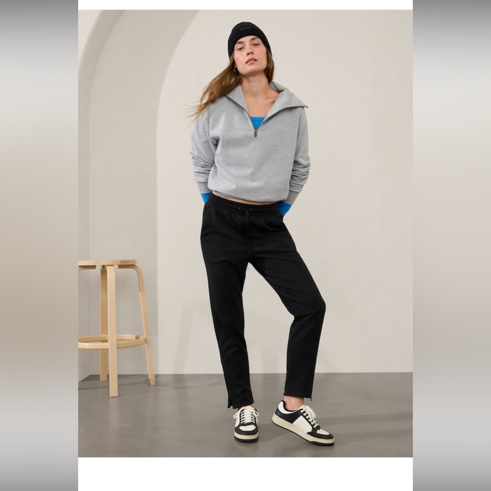 🖤 Athleta Cozy Karma High Rise Zip Fleece Pants // Black #793852